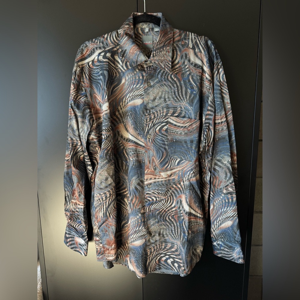 Haupt Multicolor Patterned Button Down Long Sleeve - Men Large 41/42